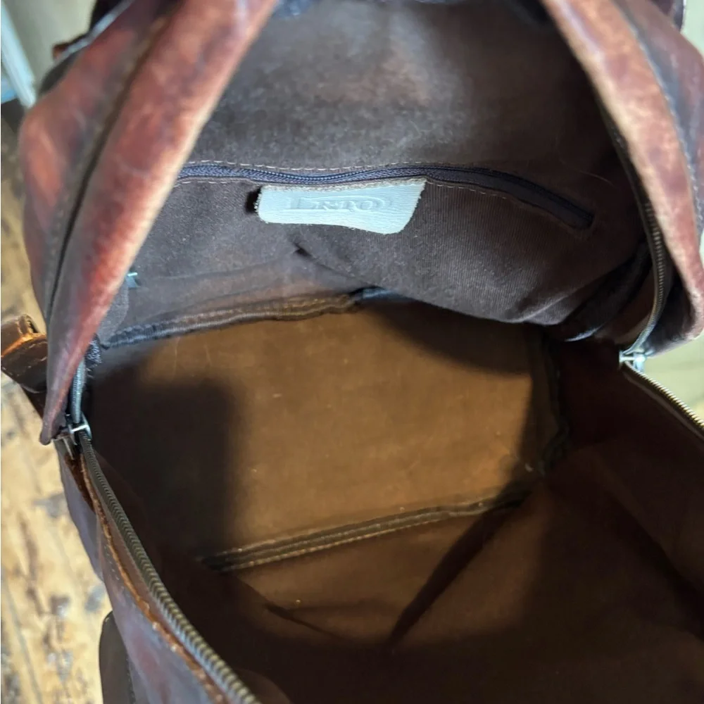 Classic Brown Leather Women's Backpack